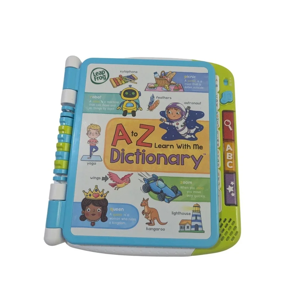 LeapFrog A to Z Learn With Me Dictionary Interactive Educational Toy Green Blue